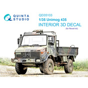 QD35103 Quinta Studio 1/35 3D Декаль интерьера кабины Unimog 435 (Revell)