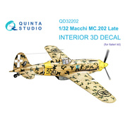 QD32202 Quinta Studio 1/32 3D Декаль интерьера кабины Macchi MC.202 Folgore поздний (Italeri)