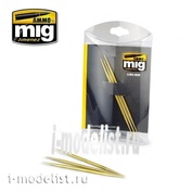 AMIG8026 Ammo Mig BRASS TOOTHPICKS / ЗУБОЧИСТКИ ИЗ ЛАТУНИ