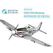 QD32144 Quinta Studio 1/48 3D Декаль интерьера кабины P-51D Mustang (Т$ач)