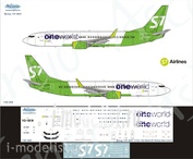 738-068 Ascensio 1/144 Scales the Decal on the plane Boeng 737-800s (One World (S7 Airlines new))