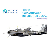 QD32127 Quinta Studio 1/32 3D Декаль интерьера кабины A-26B (HobbyBoss)
