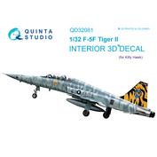 QD32081 Quinta Studio 1/32 3D Cabin Interior Decal F-5F (for KittyHawk model)