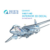 QD48405 Quinta Studio 1/48 3D Декаль интерьера кабины F-14D (HobbyBoss)