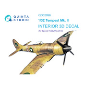 QD32096 Quinta Studio 1/32 3D Декаль интерьера кабины Tempest Mk.II (Special Hobby/Revell)
