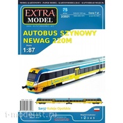EM075 EXTRA MODEL 1/87 Paper model Autobus Szynowy NEWAG 220M