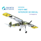 QD32094 Quinta Studio 1/32 3D Декаль интерьера кабины Fi 156C (Hasegawa)