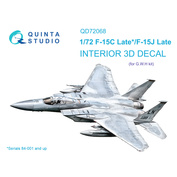QD72068 Quinta Studio 1/72 3D Декаль интерьера кабины F-15C Late/F-15J Late (GWH)