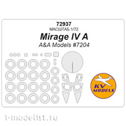 72937 KV Models 1/72 Окрасочные маски для Mirage IV A (A&A Models #7204) + маски на диски и колеса