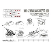 UA72310 Modelcollect 1/72 Notмецкий Landcruiser P.1000 Ratte времен Второй мировой войны с набором оружия Pack II