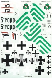 48101 Propagteam 1/48 Decals for the Albatros D V biplane 