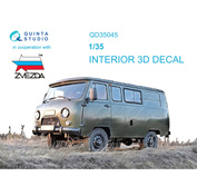 QD35045 Quinta Studio 1/35 3D Cabin Interior Decal for Zvezda model 3644