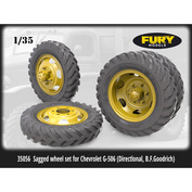 35056 Fury Models 1/35 Set of wheels for Chevrolet G-506 (Directlonal, B.F.Goodrich)