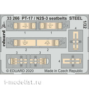 33266 1/32 Eduard photo etched parts for PT-17 / N2S-3 belts, steel