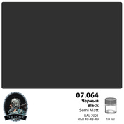 07.064 Jim Scale Краска спиртовая Черный Black semi-matt