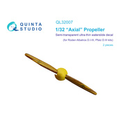QL32007 Quinta Studio 1/32 Деревянные пропеллеры Axial (Roden)