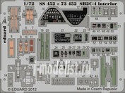 SS452 Eduard 1/72 Color photo etched parts for the SB2C-4 interior S. A. (interior)