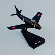 48122 Italeri 1/100 Assembled and painted model of the F-86E Sabre aircraft - Lanceri Neri