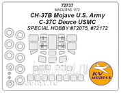 72737 KV models 1/72 CH-37B Mojave U.S. Army / CH-37C Deuce USMC (Special Hobby #72075, #72172) + wheels masks