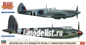 02096 Hasegawa 1/72 Spitfire MK VII & Mosquito MK VI Combo (2 models) Limited Edition
