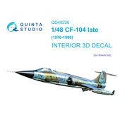 QD48226 Quinta Studio 1/48 3D Декаль интерьера кабины CF-104 Late (Kinetic)