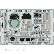 SS728 Eduard 1/72 Color Photo Etching for Spitfire Mk. Vc