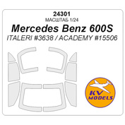 24301 KV Models 1/24 Маска окрасочная для Mercedes Benz 600S