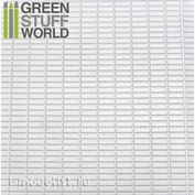 1112 Green Stuff World Plastic Sheet with Texture Medium Rectangles A4 0.75 mm / ABS Medium Rectangles