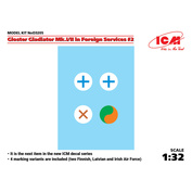 D3205 ICM 1/32 Decal Gloster Gladiator Mk. I/II in foreign service #2