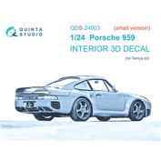 QDS-24003 Quinta Studio 1/24 3D Декаль интерьера кабины Porsche 959 (Tamiya) (Малая версия)
