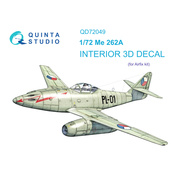 QD72049 Quinta Studio 1/72 3D Декаль интерьера кабины Me-262A (Airfix)