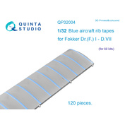 QP32004 Quinta Studio 1/32 Голубые киперные ленты для Fokker Dr. (F.)I-D.VII (для любых моделей)