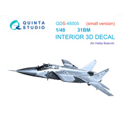  QDS-48505 Quinta Studio 1/48 3D Декаль интерьера кабины MiGG-31БМ (Hobby Boss) (малая версия)