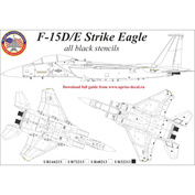 UR32213 Sunrise 1/32 Decal for MD Douglas F-15E Strike Eagle, since then. inscriptions, FFA (removable lacquer substrate)