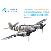 QD+48556 Quinta Studio 1/48 3D Декаль интерьера кабины Bristol Beaufighter TF.Mk.X (Tamiya) (с 3D-печатными деталями)