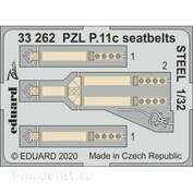 33262 Eduard 1/32 Photo etching for PZL P. 11c, steel belts