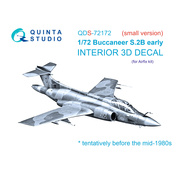 QDS-72172 Quinta Studio 1/72 3D Декаль интерьера кабины Blackburn Buccanneer S.2B Early (Airfix) (малая версия)