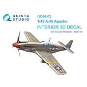 QD48472 Quinta Studio 1/48 3D Декаль интерьера кабины A-36 (Accurate Miniatures/Italeri)