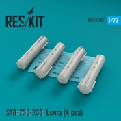 RS72-0155 RESKIT 1/72 SAB-250-200 bomb (4 штуки)