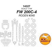 14327 KV Models 1/144 Paint mask for FW 200C-4 + masks for wheels and wheels