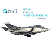 QD72066 Quinta Studio 1/72 3D Декаль интерьера кабины F-35B (Academy)