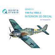 QD48313 Quinta Studio 1/48 3D Cabin Interior Decal Fw 190A-3 (Hasegawa)