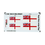 3DL53004 Eduard 1/350 3D Decal Royal Navy National Flags SPACE