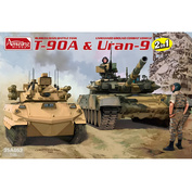 35A053 Amusing Hobby 1/35 Russian T-90A and Uran-9 tank (2 in 1) (under license from UVZ)