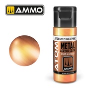 ATOM20171 Ammo Mig Акриловая краска ATOM COLOR METALLIC Золfromисто-розовый / Gold Pink