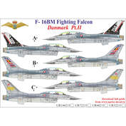 UR72215 UpRise 1/72 Декали для F-16BM Fighting Falcon Danmark Pt.2