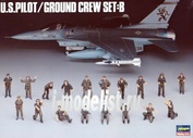 36005 Hasegawa 1/48 Фигурки пилотов  U.S. Pilot / Ground Crew Set B