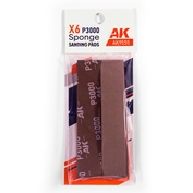 AK9555 AK Interactive Губка с зернистостью P3000 (6 шт.) / Sponge P3000 Grit (6 Units)