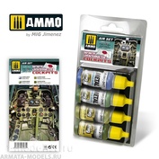 AMIG7233 Ammo Mig set of acrylic paints for interiors of Japanese WWII aircraft