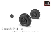 AW48034 Armory 1/48 set of wheel extensions for Il-2 Kora (early) wheels with weighted tires